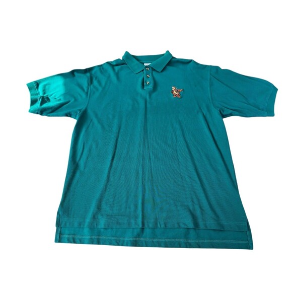 Vintage Disney Store Tigger Winnie the Pooh Mens 2XL Green Polo Shirt - Picture 4 of 10